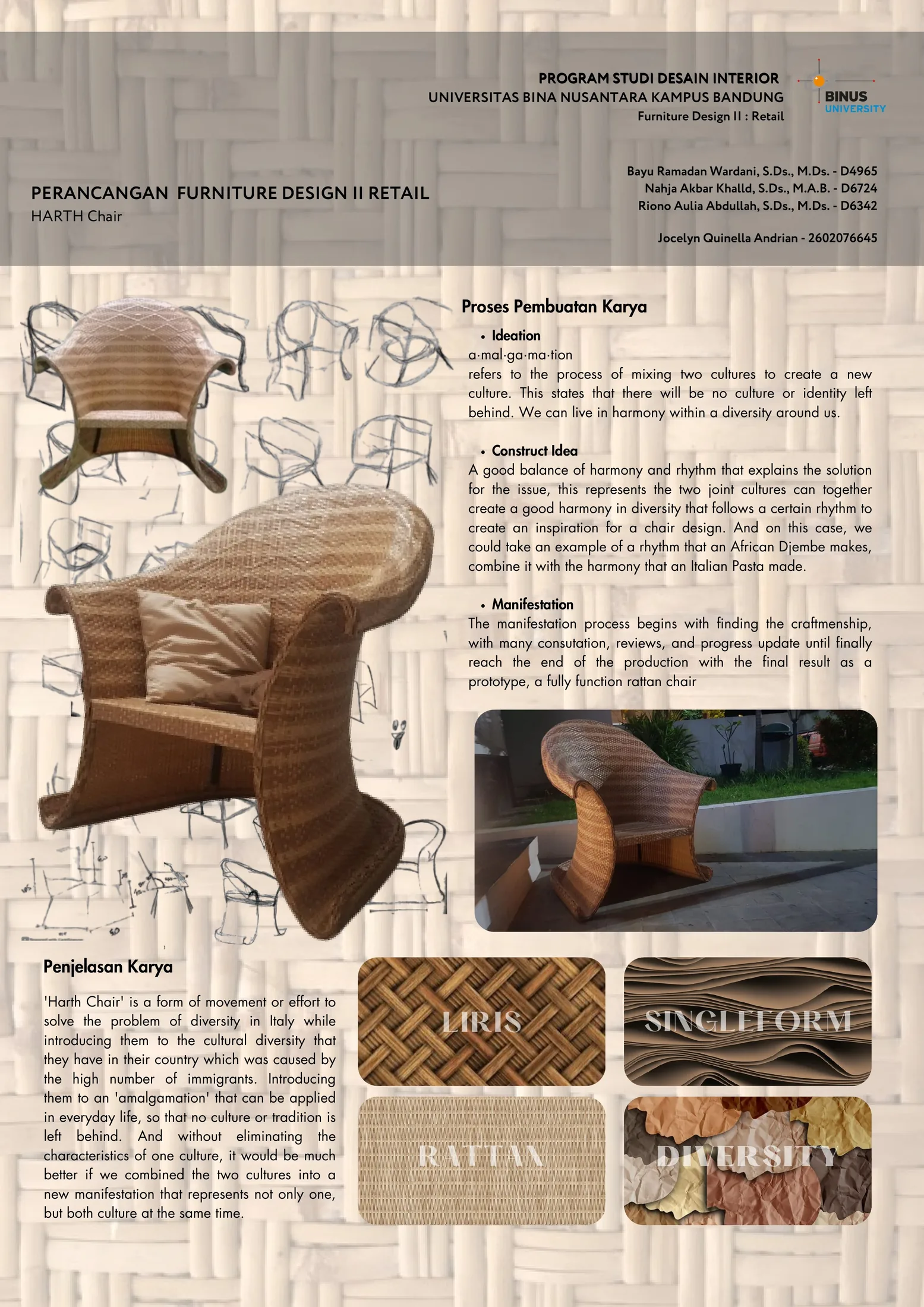 Harth Chair: final presentation poster