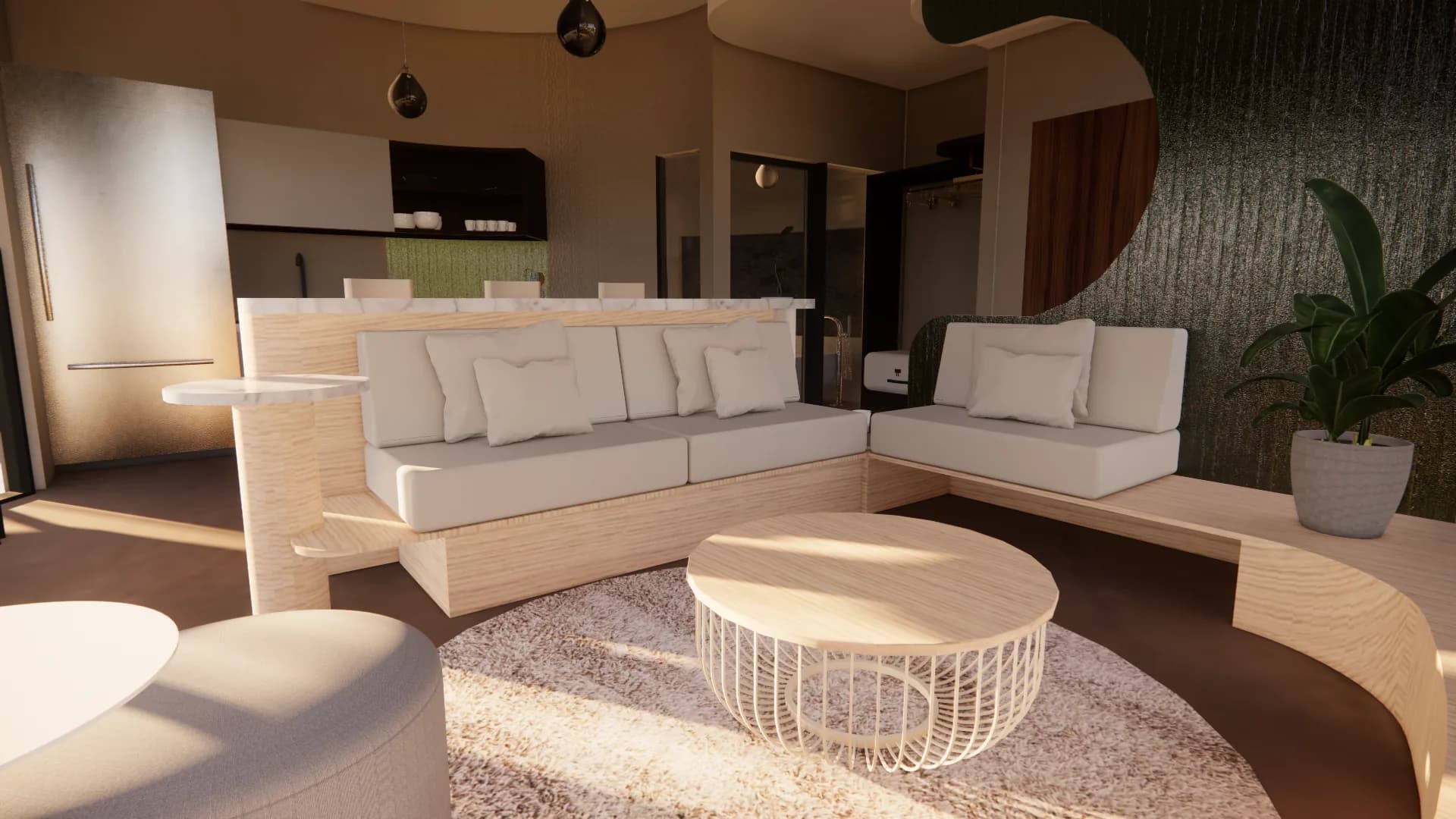 Persephone’s Magic Pearl: villa living room
