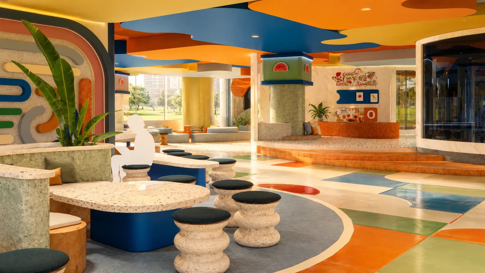 Piece by Piece: central dining space
