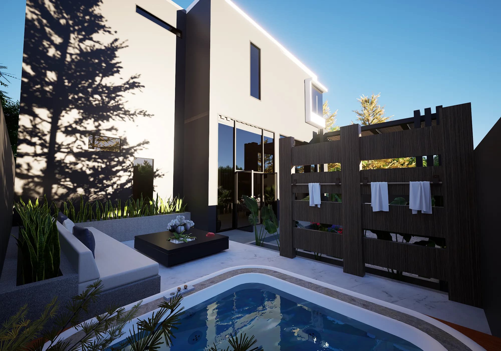 Build to Last: pool courtyard